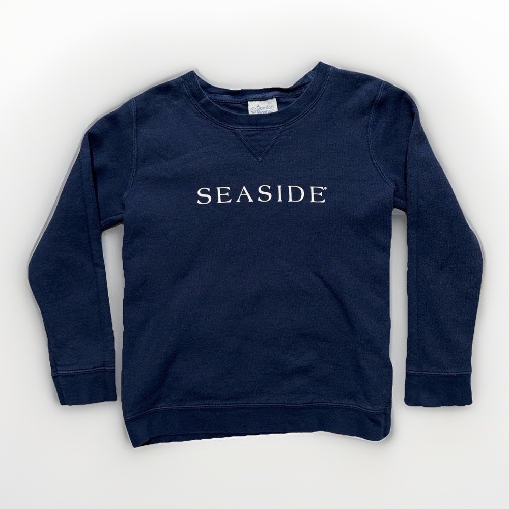 The Seaside Style Youth XS Crewneck Sweatshirt Florida New Town Old Ways Navy